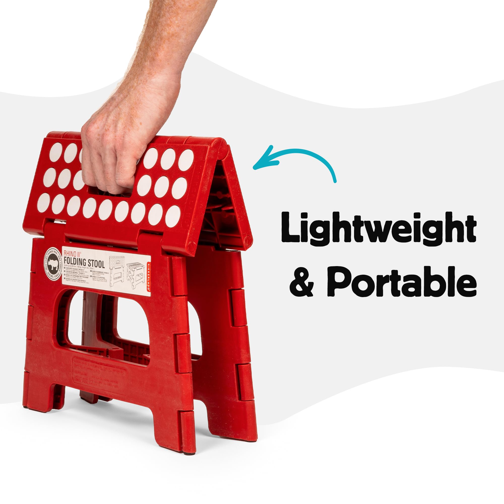 Amazon.com: Kikkerland Rhino Foldable Step Stool – Holds Adults up